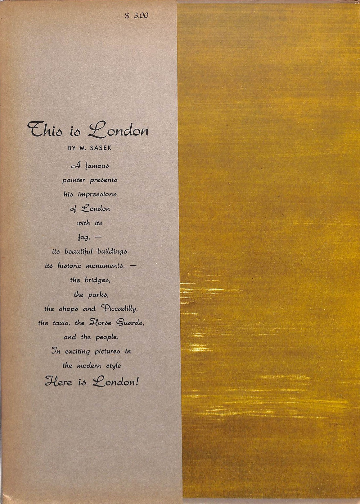 "This Is London" 1959 SASEK, M.