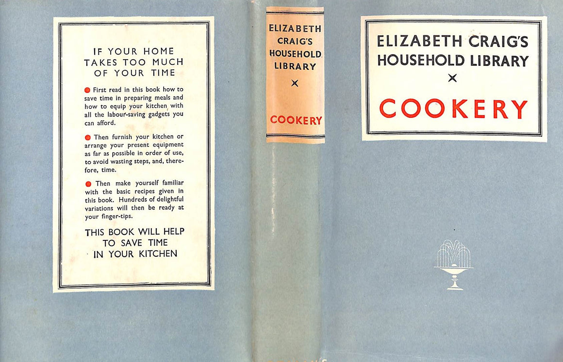 "Cookery x Elizabeth Craig's Household Library" 1950 CRAIG, Elizabeth