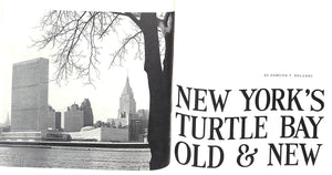 "New York's Turtle Bay Old & New" 1965 DELANEY, Edmund T.