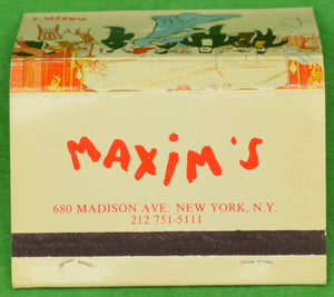 Maxim's of Paris 1950's Matchbook