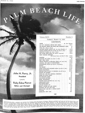 Palm Beach Life Magazine March 10, 1953