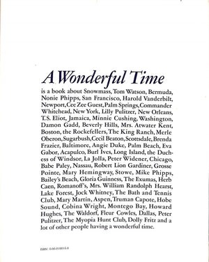 "A Wonderful Time: An Intimate Portrait Of The Good Life" 1974 AARONS, Slim (SOLD)