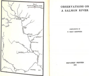 "Observations On A Salmon River" GRISWOLD, F. Gray