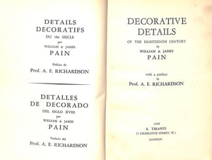 "Decorative Details Of The 18th Century" 1948 PAIN, William & James
