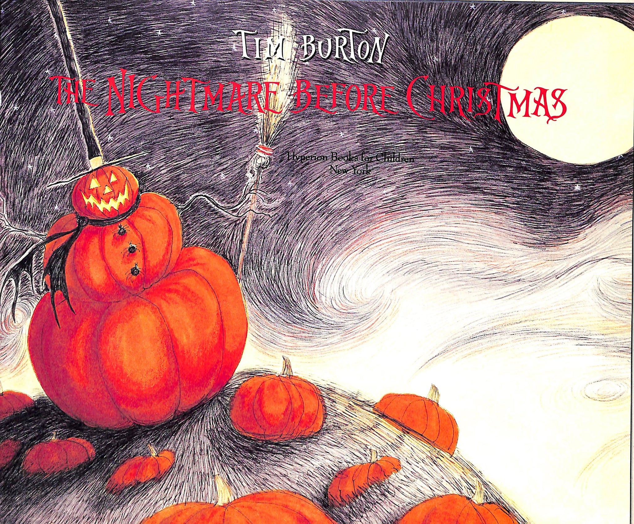 Vintage 90s Nightmare Before Christmas Coloring Book Poster Book Tim Burton  1993 Collectible Rare Golden 