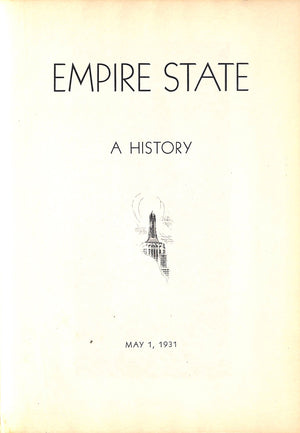 "Empire State: A History" 1931