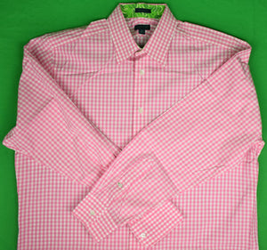 "Lilly Pulitzer Pink Gingham Check Sport Shirt" Sz: XL (New w/o Tag!)