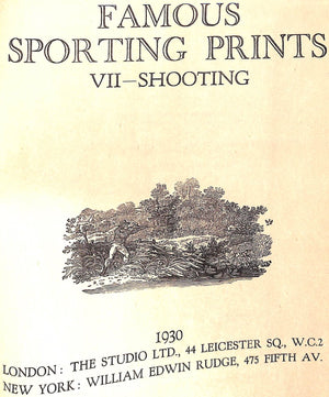 "Famous Sporting Prints VII- Shooting" 1930