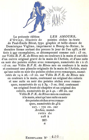 "Les Amours" 1955 BERTUT, Georges [traduction de]