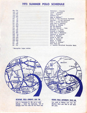 "Meadow Brook Polo Club 1973 Programme"