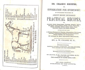 "Dr. Chase's Recipes Or Information For Everybody" 1867 CHASE, A.W. M.D. (SOLD)