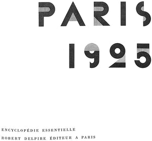 "Paris 1925" 1957 LANOUX, D'Aarmand