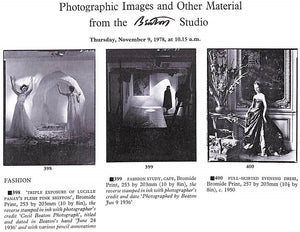 "Photographic Images and Other Material from the Beaton Studio" 1978