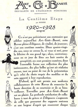 "Art Gout Beaute: Feuillets de L'Elegance Feminine" 1928