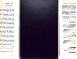 "Oxford Life" 1962 BALSDON, Dacre