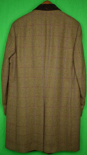 "Windowpane Paddock Coat w/ Chesterfield Collar" Sz: 46R (NWOT)