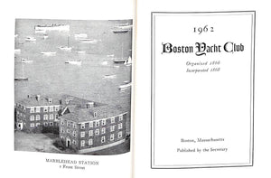 "Boston Yacht Club 1962"