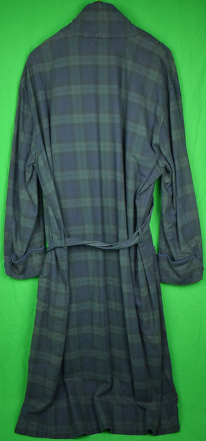 "The Andover Shop Viyella Black Watch Tartan Dressing Gown/ Robe" Sz: XL