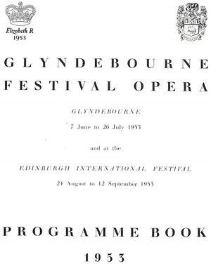 "Glyndebourne Festival Opera:  Programme Book 1953"
