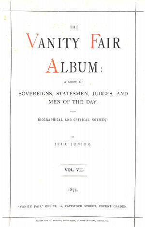 "Vanity Fair Album. Seventh Series." JUNE, Jehu