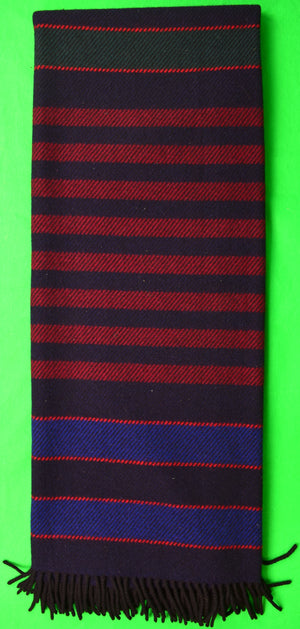 "Abercrombie & Fitch Repp Stripe English Wool Blanket Throw" (SOLD)