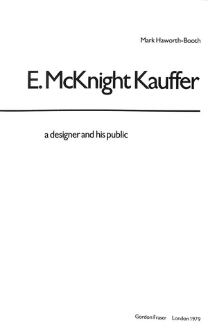 "E. McKnight Kauffer: A Designer And His Public" 1979 Haworth-Booth, Mark