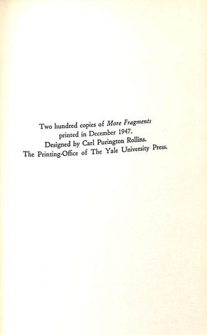 "More Fragments" 1947 WEYERHAEUSER, Carl A.