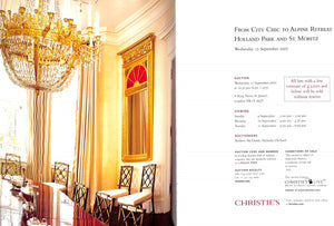 From City Chic To Alpine Retreat: Holland Park And St. Moritz (Christie's Wednesday 12 September 2007)