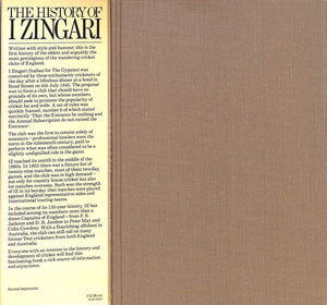 "The History Of I Zingari" 1982 ARROWSMITH, R.L. & HILL, B.J.W.