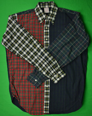Brooks Brothers Patch Tartan Broadcloth BD Sport Shirt Sz: 15 1/2-XL