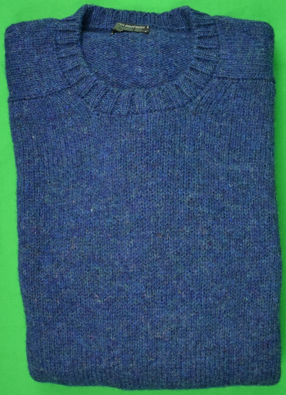 "Brooks Brothers Shetland Wool Blue Mix Crewneck Sweater" Sz: 46