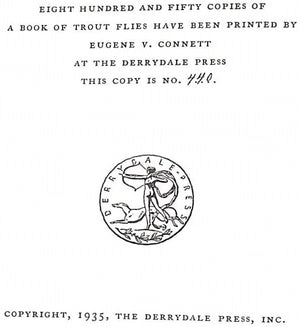 "A Book Of Trout Flies" 1935 JENNINGS, Preston J.