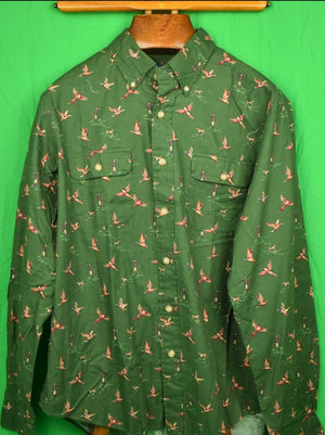 "Ralph Lauren Duck Hunter Green Brushed Cotton B/D Sport Shirt" Sz: XL (SOLD)