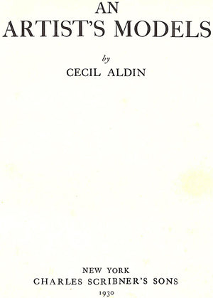 "An Artist's Models" 1930 ALDIN, Cecil