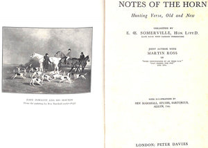 "Notes Of The Horn: Hunting Verse, Old And New" SOMERVILLE, E. Oe.
