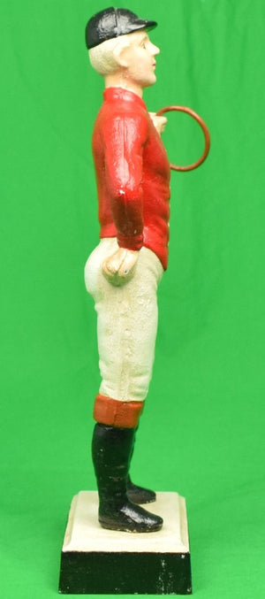 The "21" Club Red Jockey Cast Iron Bookend/ Doorstop (New/ Old Stock) (SOLD)