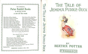 "The Tale Of Jemima Puddle-Duck" 1936 POTTER, Beatrix (SOLD)