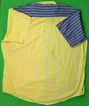 Brooks Brothers Fun Multi Stripe Short Sleeve BD Sport Shirt Sz: XL