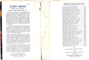 "Alien Minds" 1955 EVANS, E. Everett (INSCRIBED)