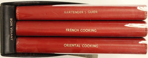 Set x 3 Zebra 'Bon Vivant' Bartender's Guide/ French/ & Oriental Cooking Books