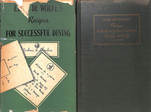 "Elsie de Wolfe's Recipes For Successful Dining" 1947 Wolfe, Elsie de
