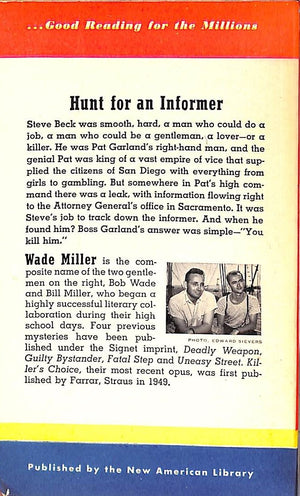 "Killer's Choice" 1950 MILLER, Wade