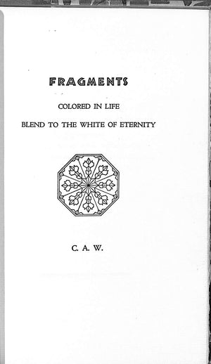 "Fragments: Colored in Life Blend to the White of Eternity"