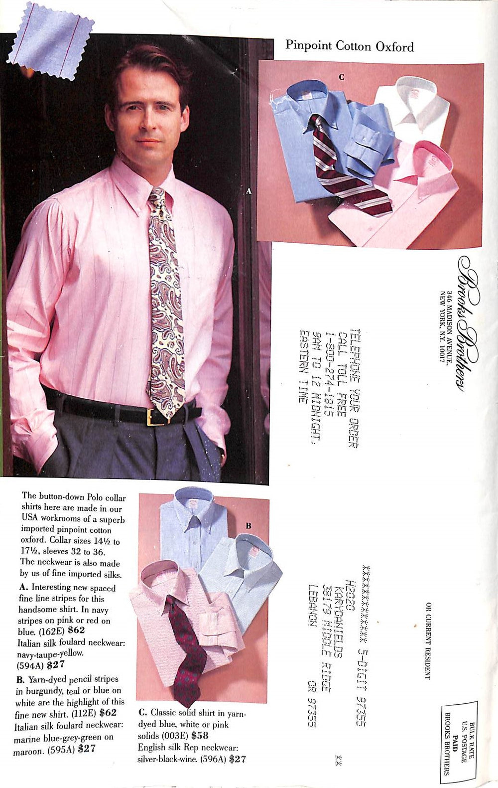 "Brooks Brothers Autumn 1989 Catalogue" (SOLD)