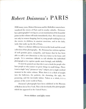"Robert Doisneau's Paris" 1956 CENDRARS, Blaise [preface]