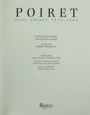 "Poiret: Paul Poiret 1879-1944" DESLANDRES, Yvonne