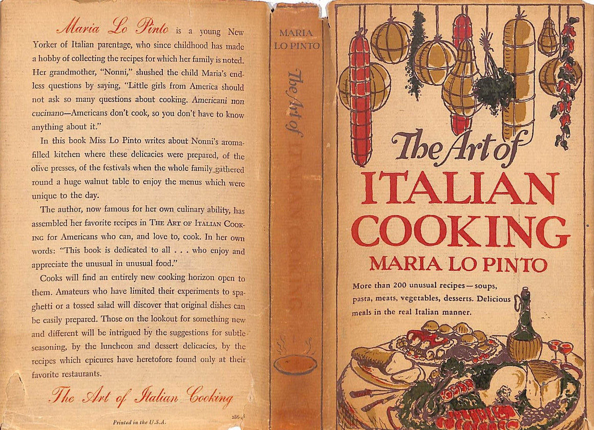 'The Art Of Italian Cooking' 1953 LO PINTO, Maria (INSCRIBED)