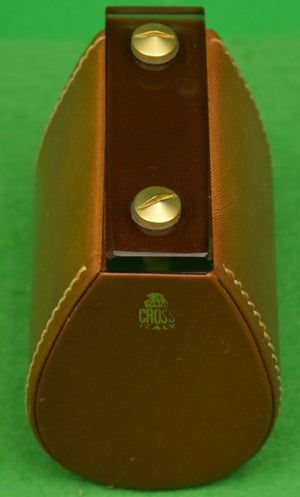 Mark Cross Italy Saddle Leather-Lined Ronson Lighter
