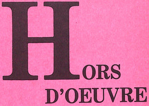 "Hors d'Oeurvre" 1967 DUTTON, June