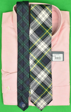 Breuer of Italy Dress Gordon/ Black Watch Tartan Wool Tie (New w/ Tag)